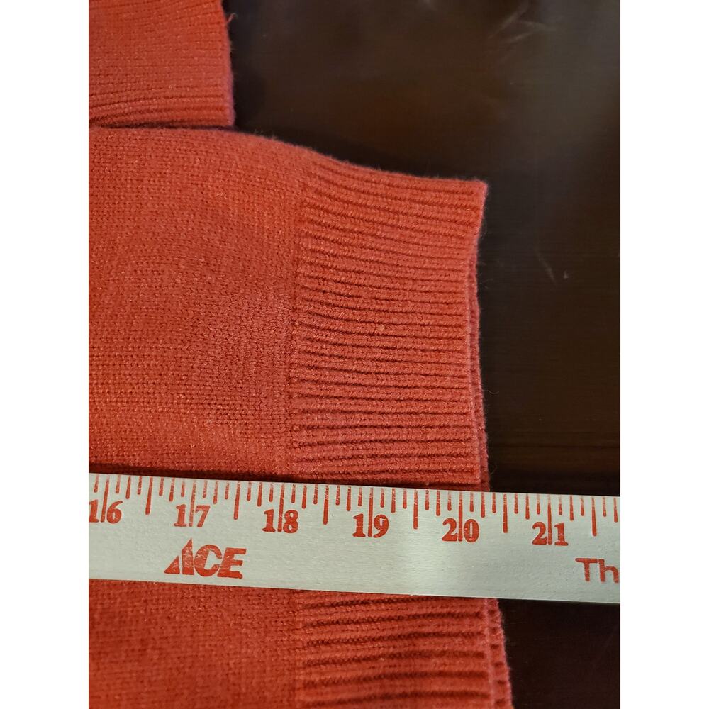 Minkpink Leopard Big Cat Boxy Crewneck Sweater Size XS Coral Orange Soft Knit - Picture 10 of 10